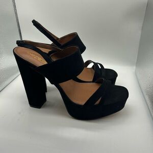 Eva Mendes New York & Company Block Heel Platform Sandals